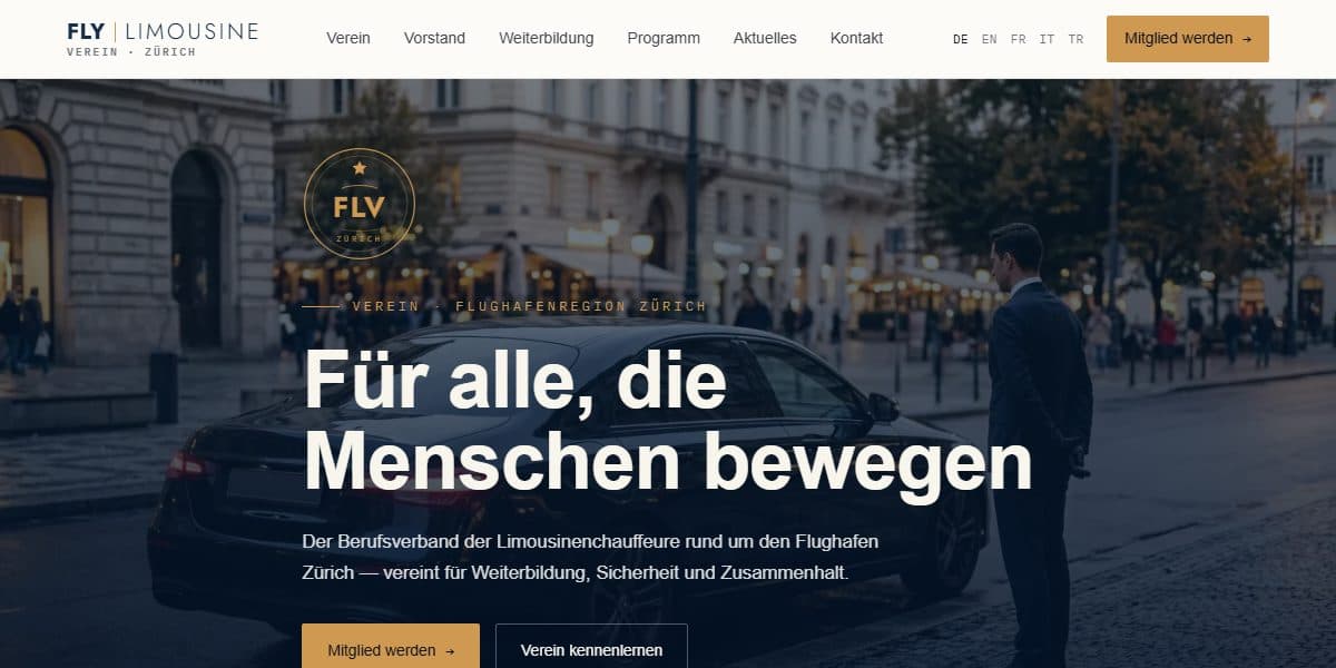 Fly Limousine Verein web sitesi