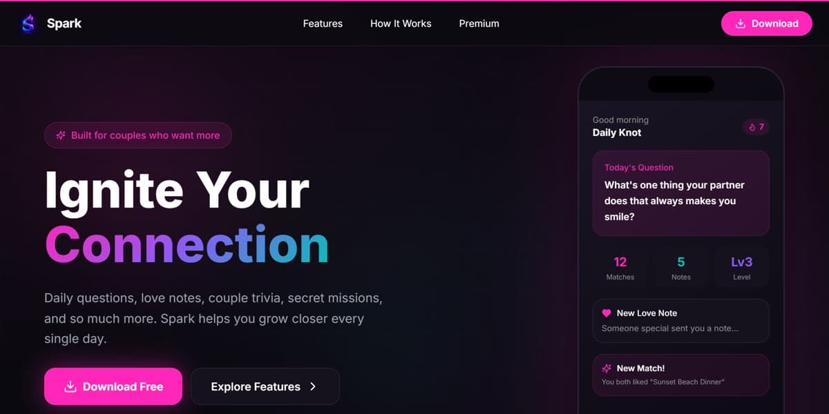 Spark App web sitesi