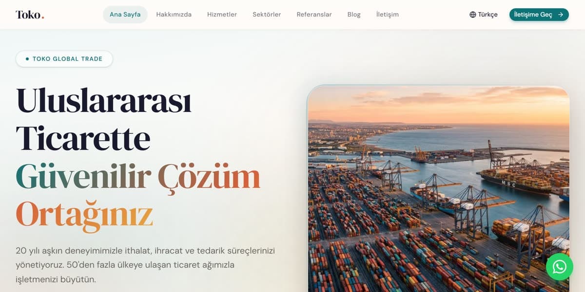 Toko Trading web sitesi